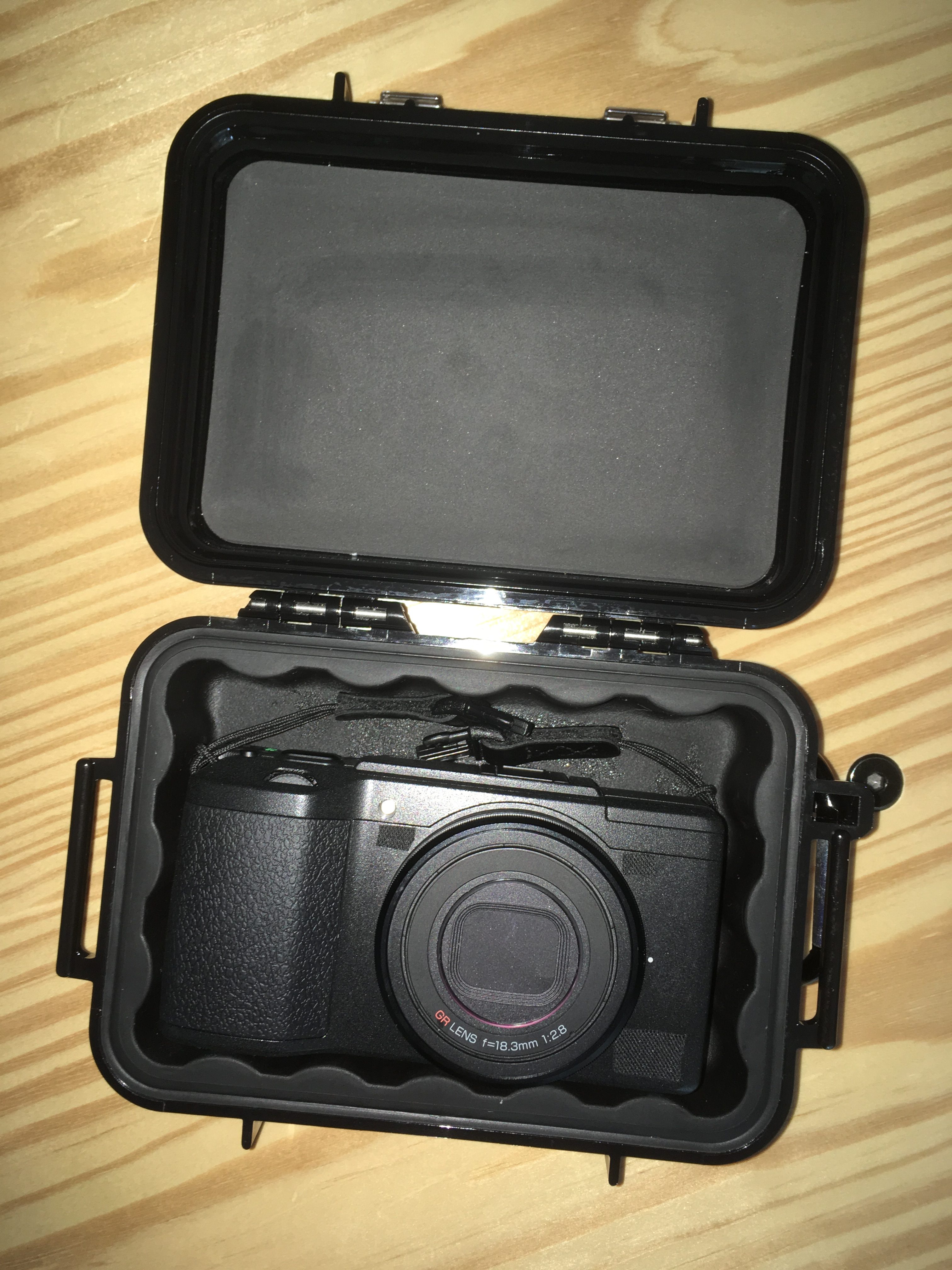 Ricoh GR with UV Filter, Quick Release Strap Connectors & Pelican 1020 Case